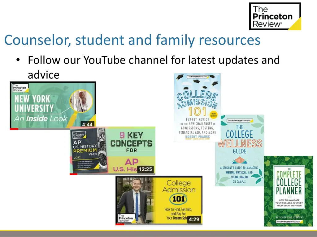 counselor student and family resources follow
