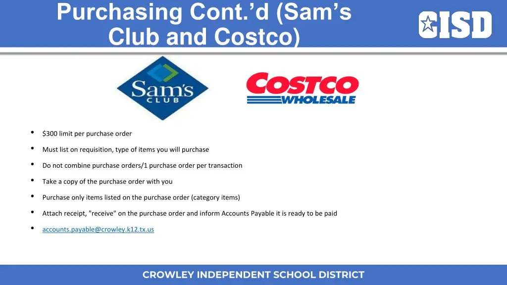 purchasing cont d sam s club and costco
