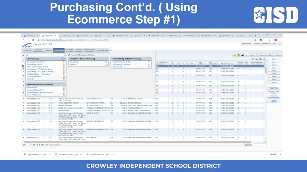 purchasing cont d using ecommerce step 1