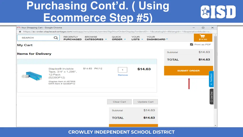 purchasing cont d using ecommerce step 5