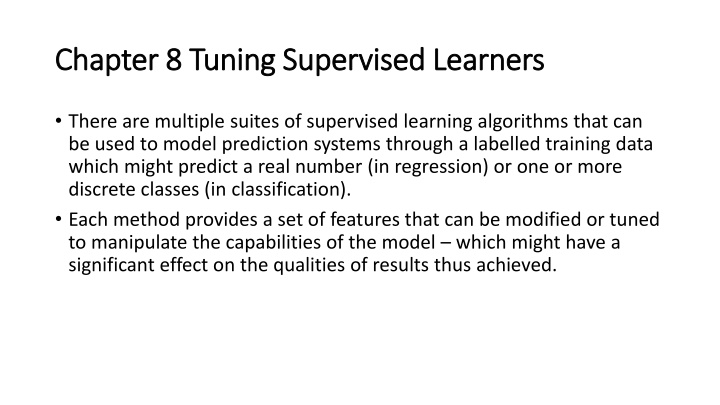 chapter 8 tuning supervised chapter 8 tuning