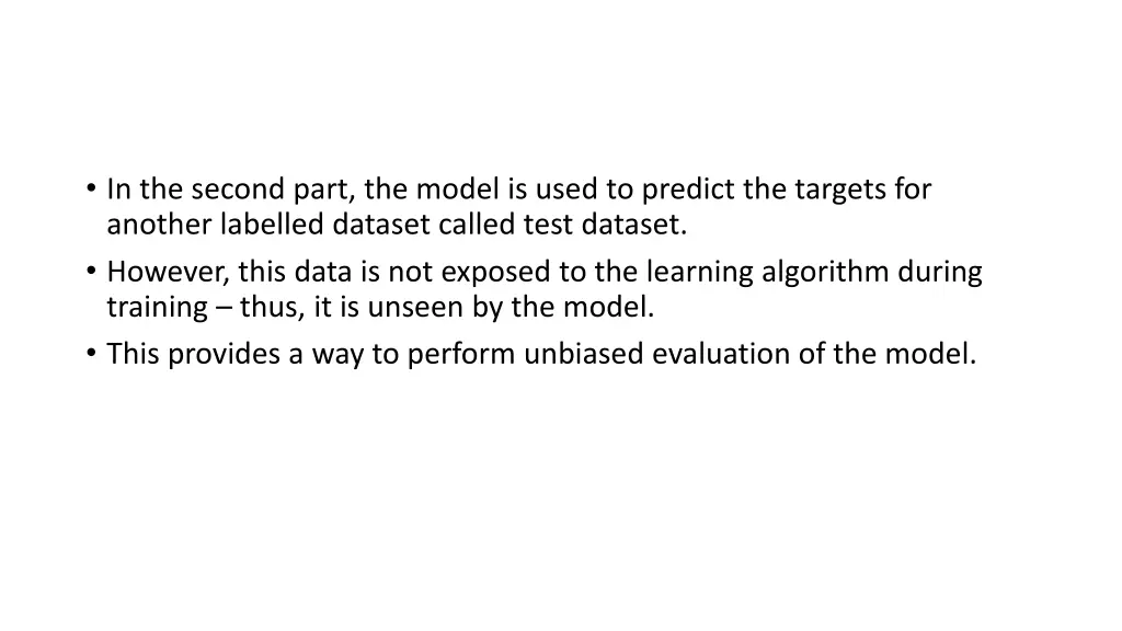 in the second part the model is used to predict