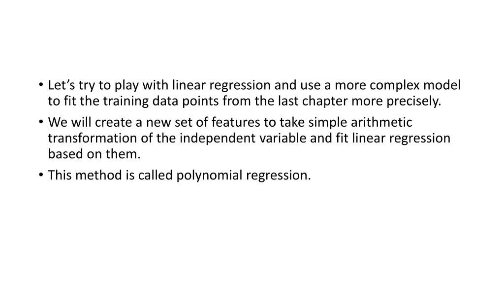 let s try to play with linear regression
