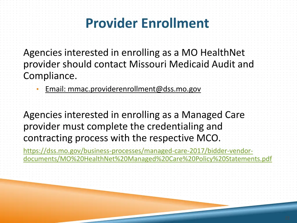 provider enrollment