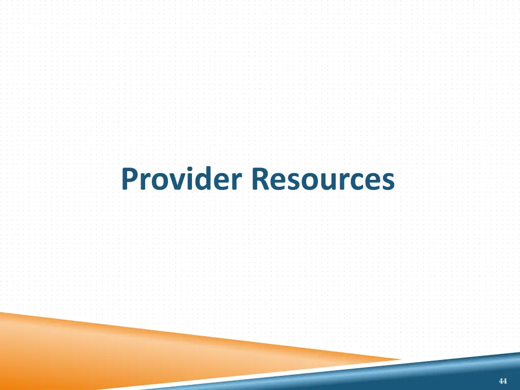 provider resources