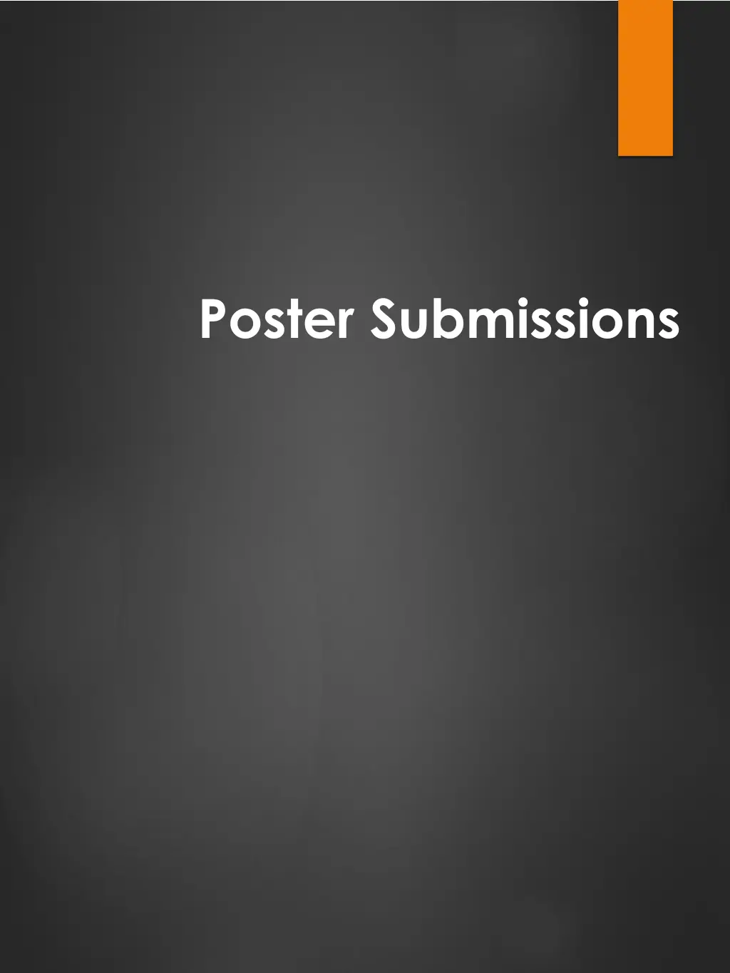 poster submissions