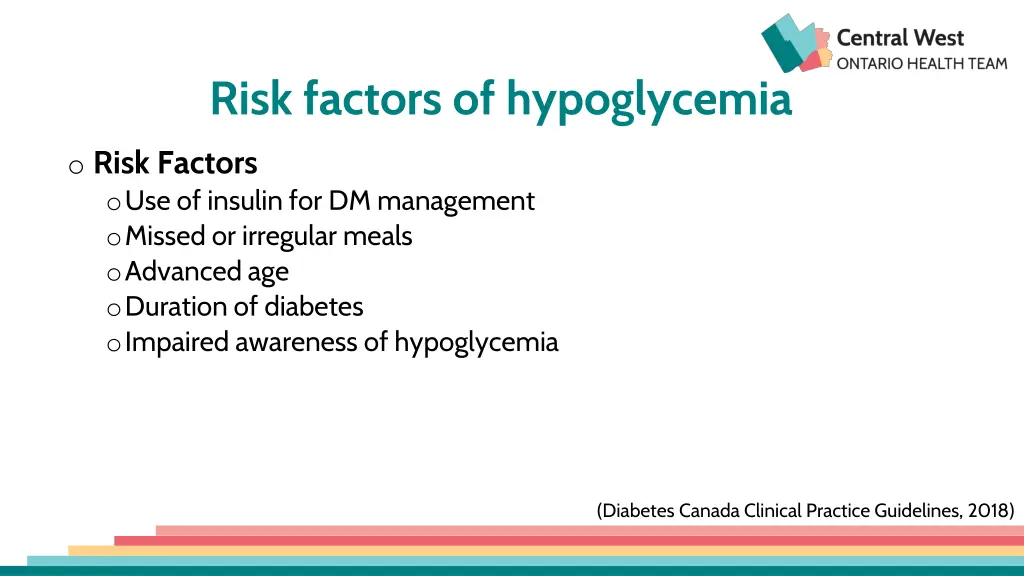 risk factors of hypoglycemia