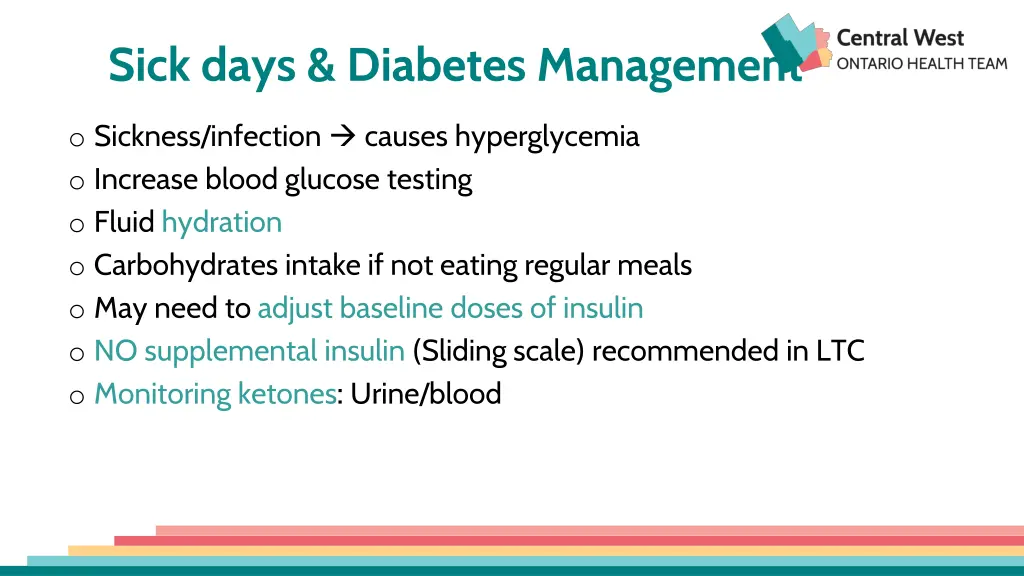 sick days diabetes management