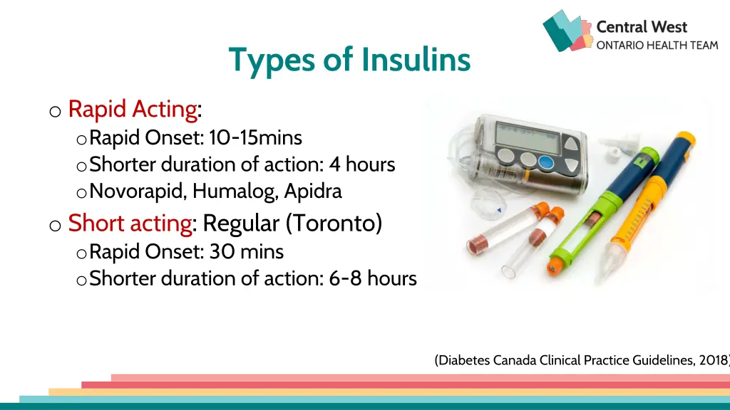types of insulins
