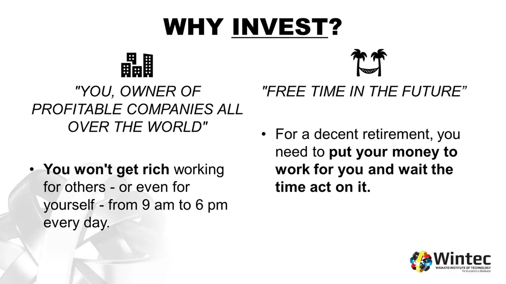 why invest