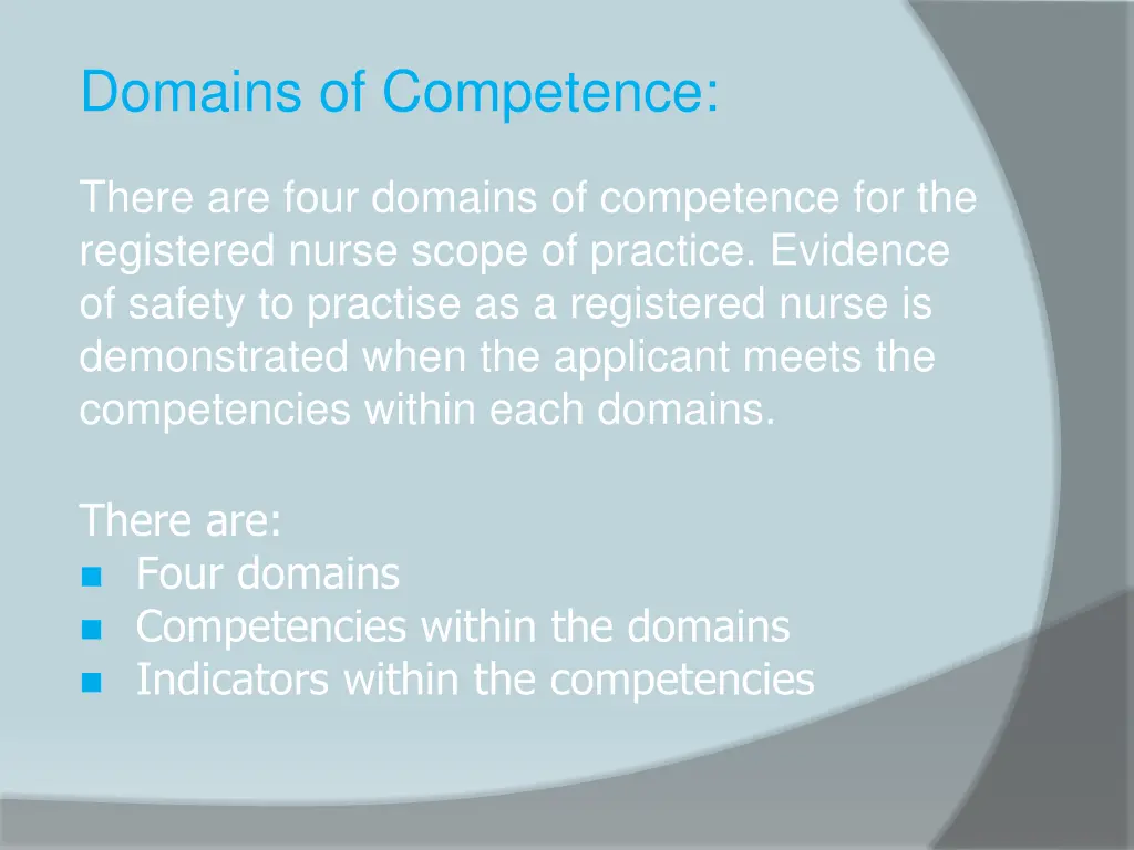 domains of competence
