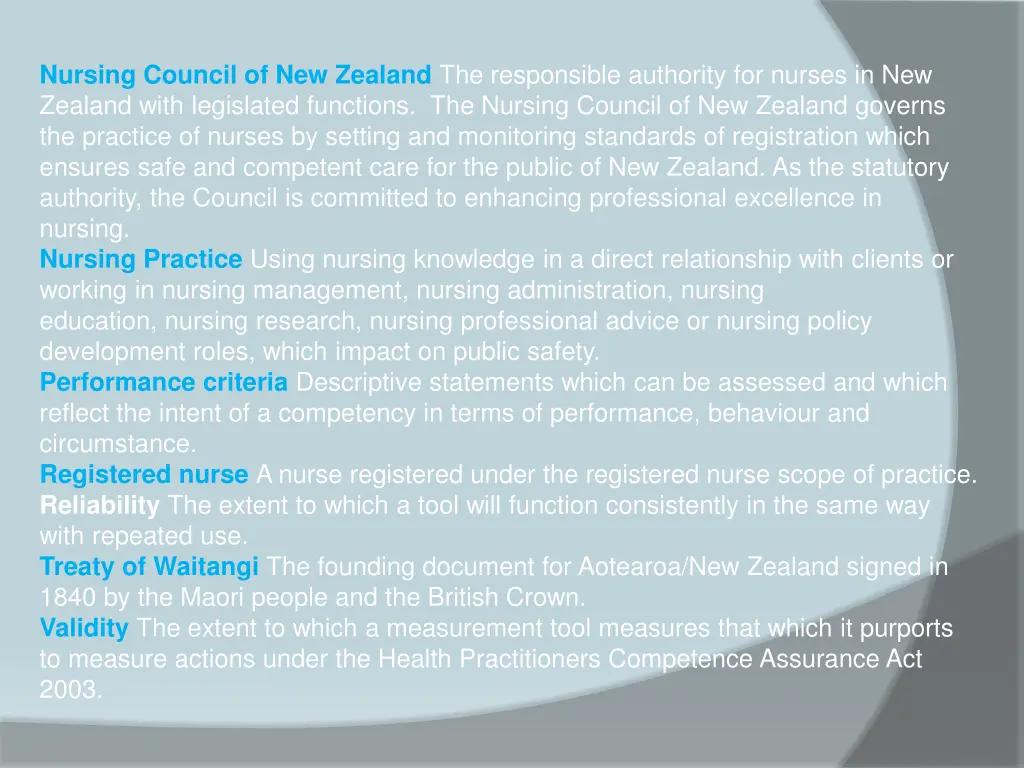 nursing council of new zealand the responsible