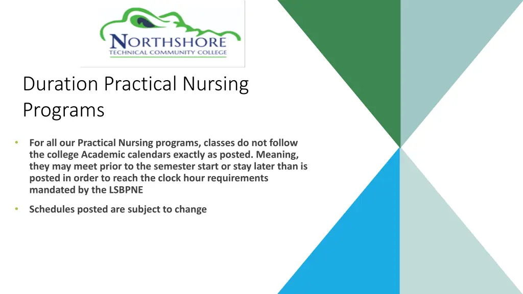 duration practical nursing programs
