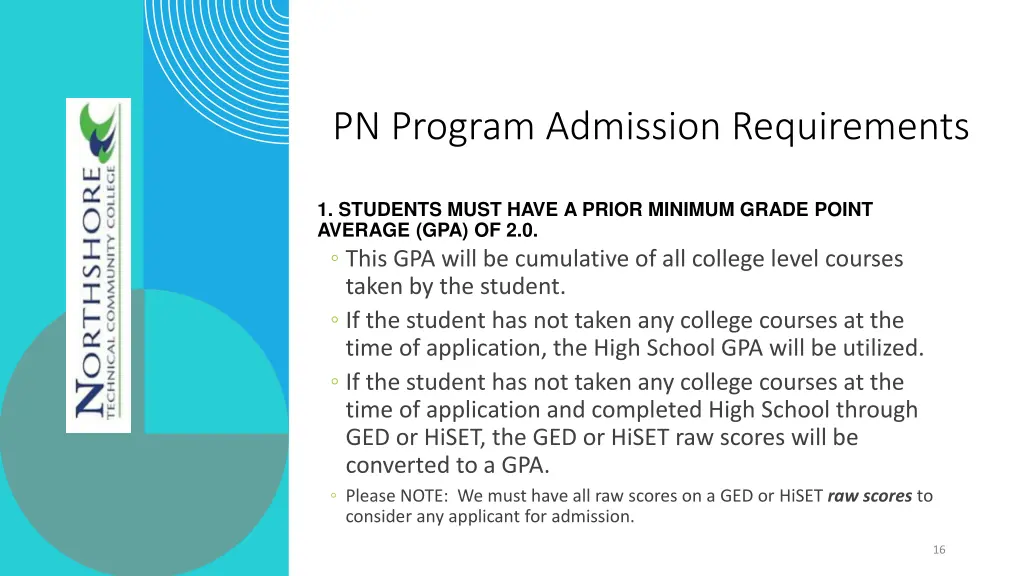pn program admission requirements