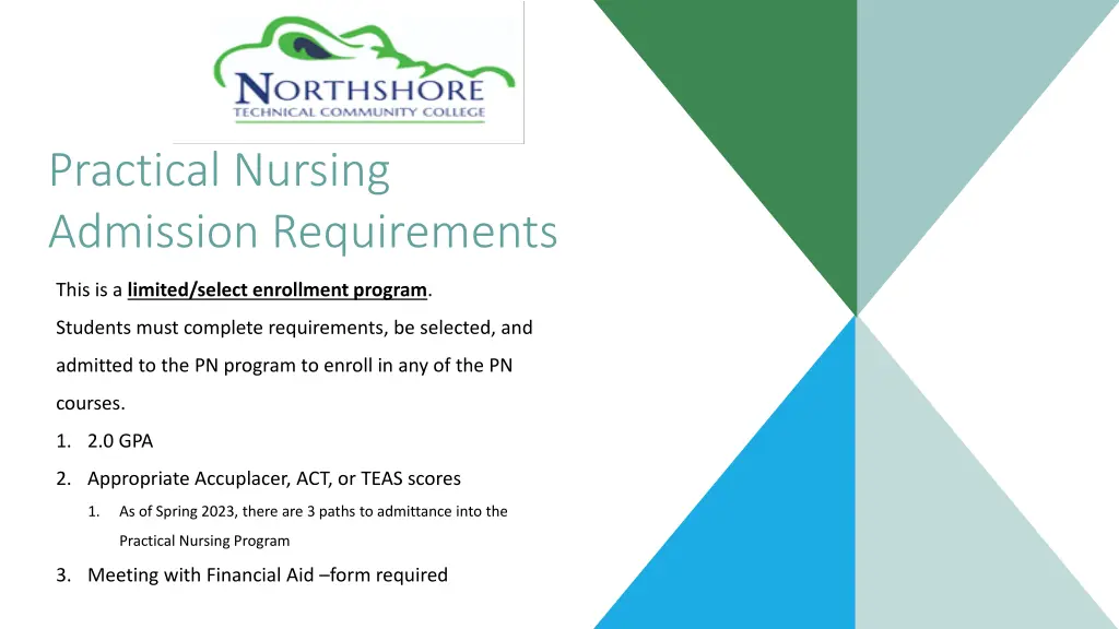 practical nursing admission requirements