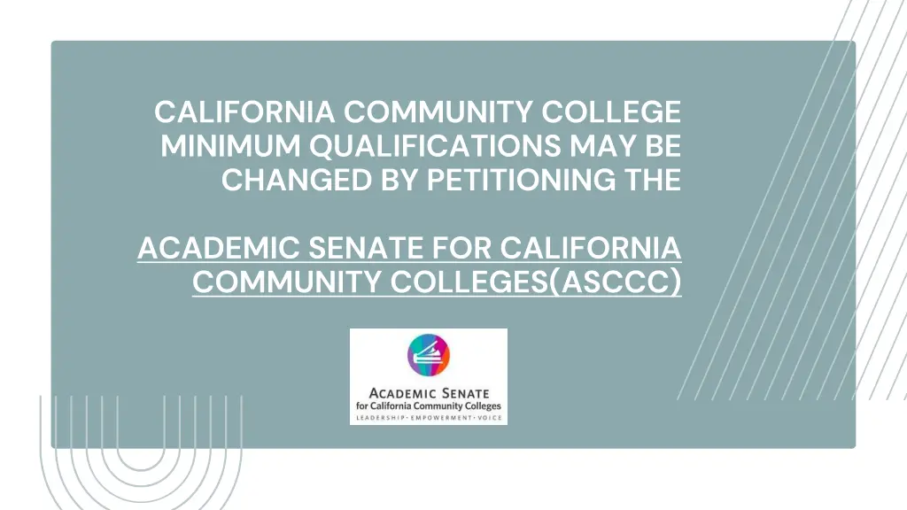 california community college minimum