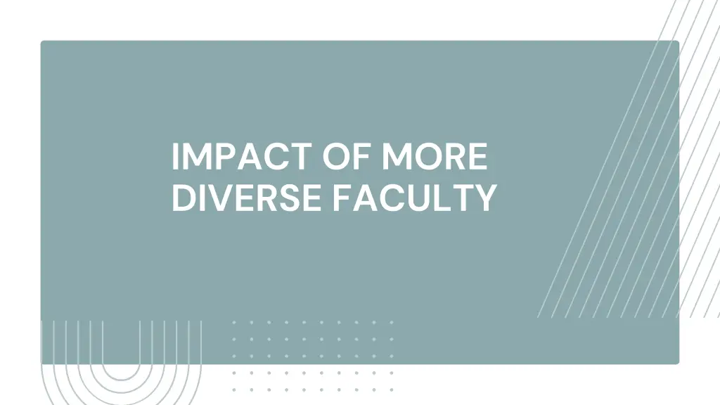 impact of more diverse faculty