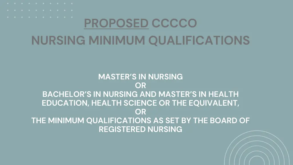 proposed cccco nursing minimum qualifications