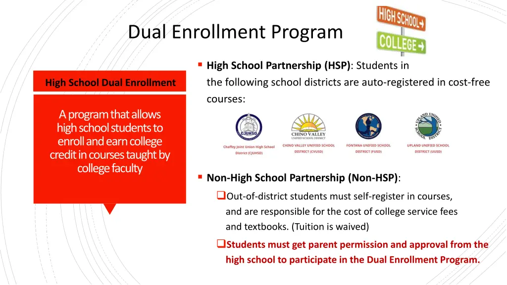 dual enrollment program