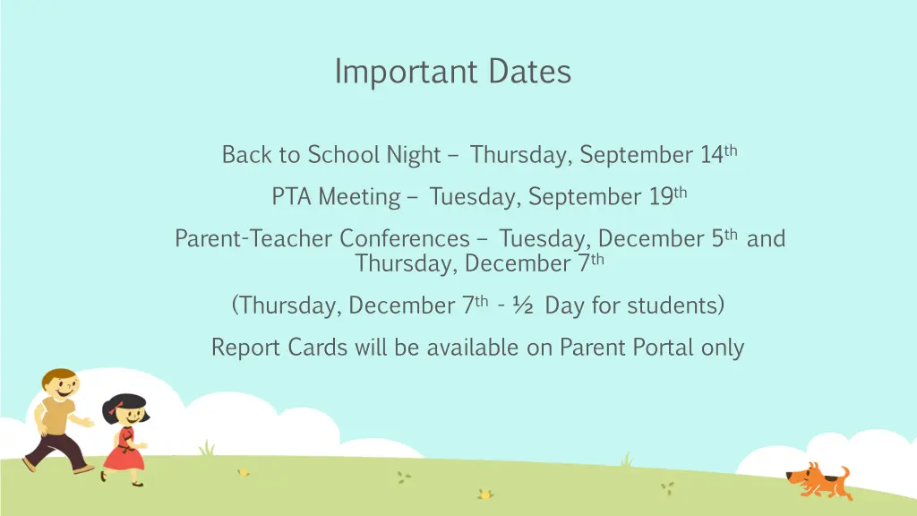 important dates