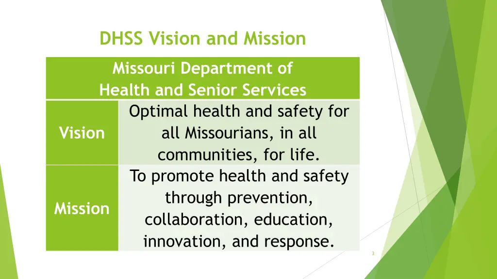 dhss vision and mission