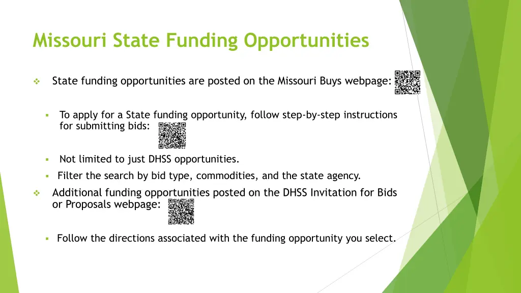 missouri state funding opportunities