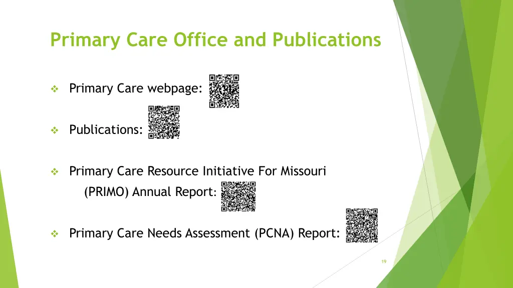 primary care office and publications