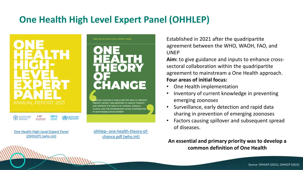 one health high level expert panel ohhlep