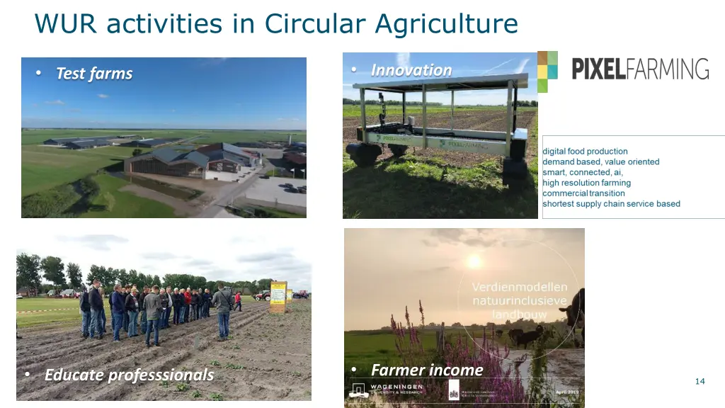 wur activities in circular agriculture
