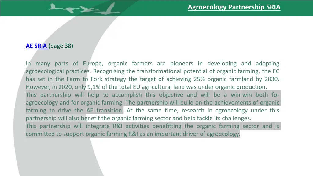 agroecology partnership sria 1