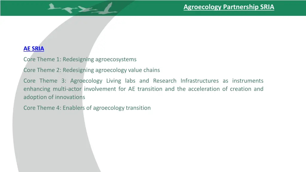 agroecology partnership sria