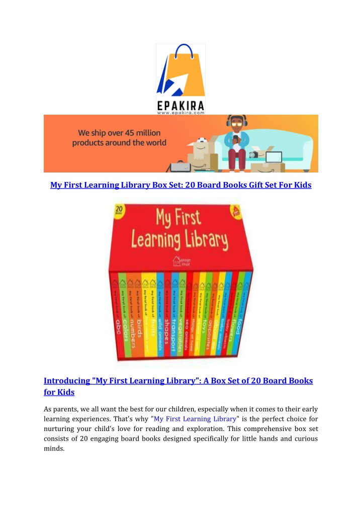 my first learning library box set 20 board books