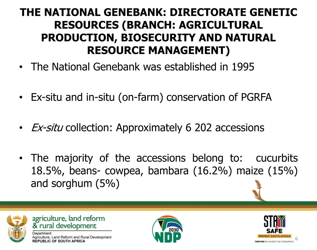 the national genebank directorate genetic