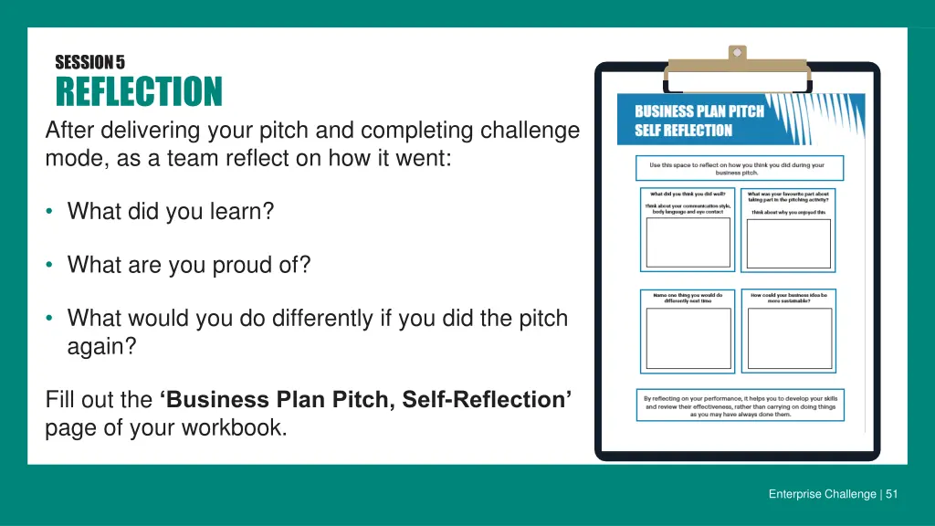 session5 reflection after delivering your pitch