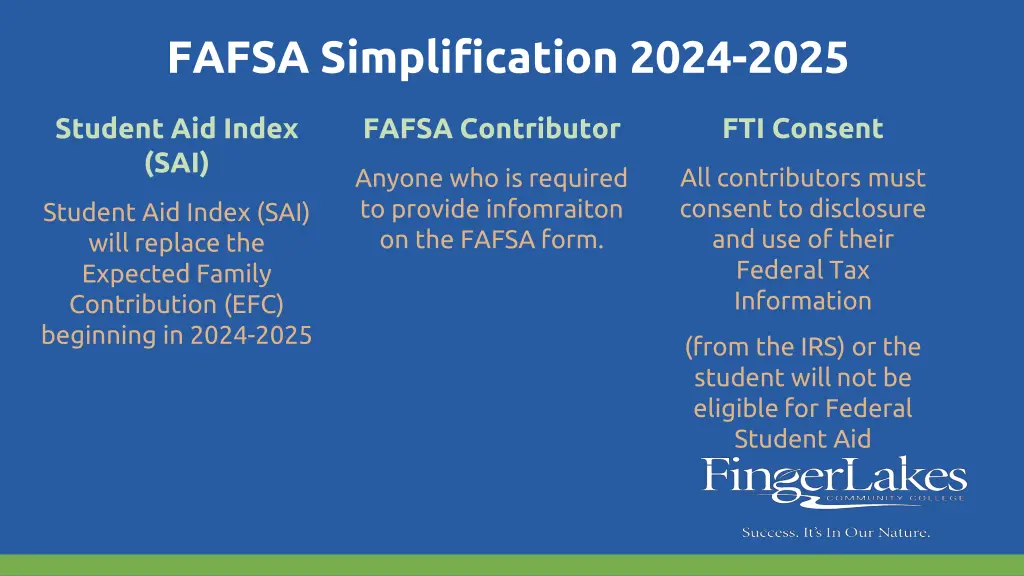 fafsa simplification 2024 2025