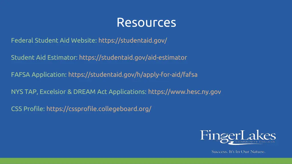 resources