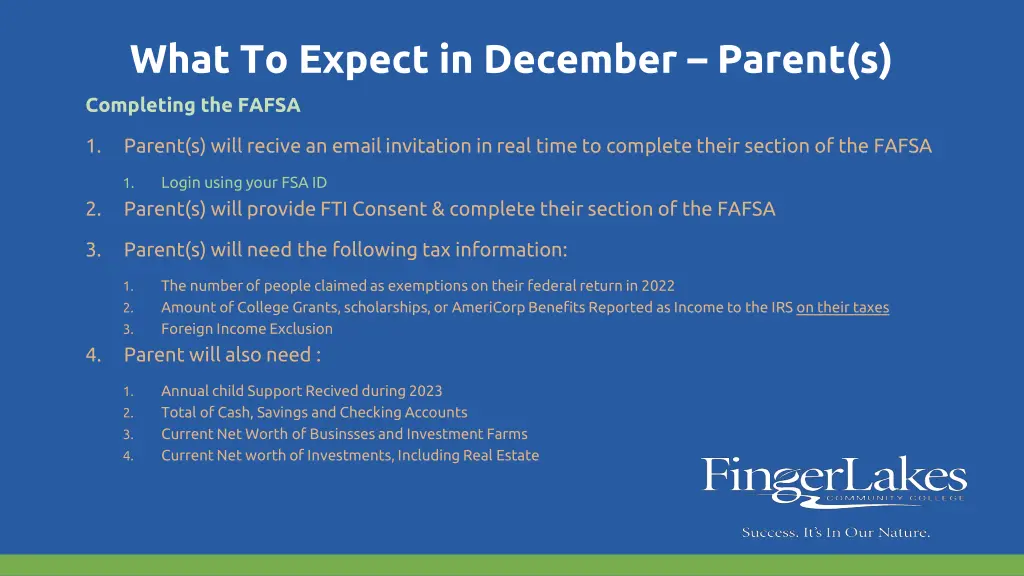 what to expect in december parent s