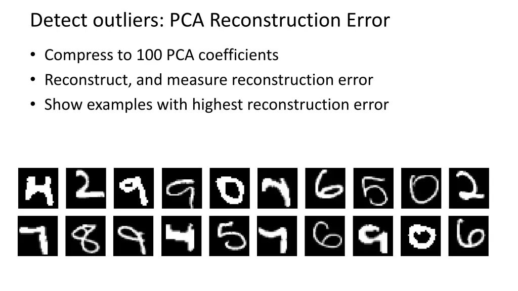 detect outliers pca reconstruction error