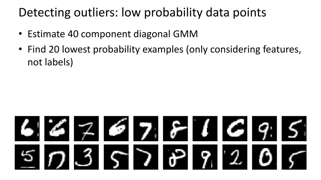 detecting outliers low probability data points