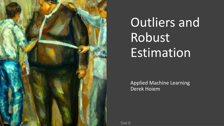 outliers and robust estimation