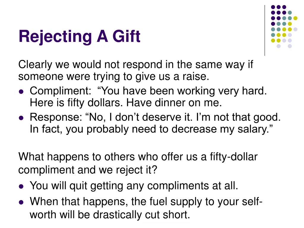 rejecting a gift 1