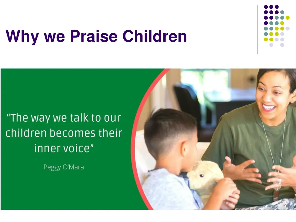 why we praise children