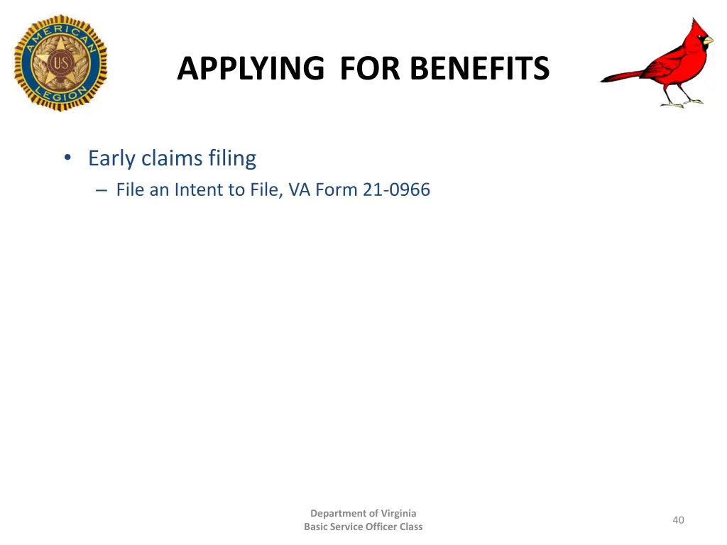 applying for benefits
