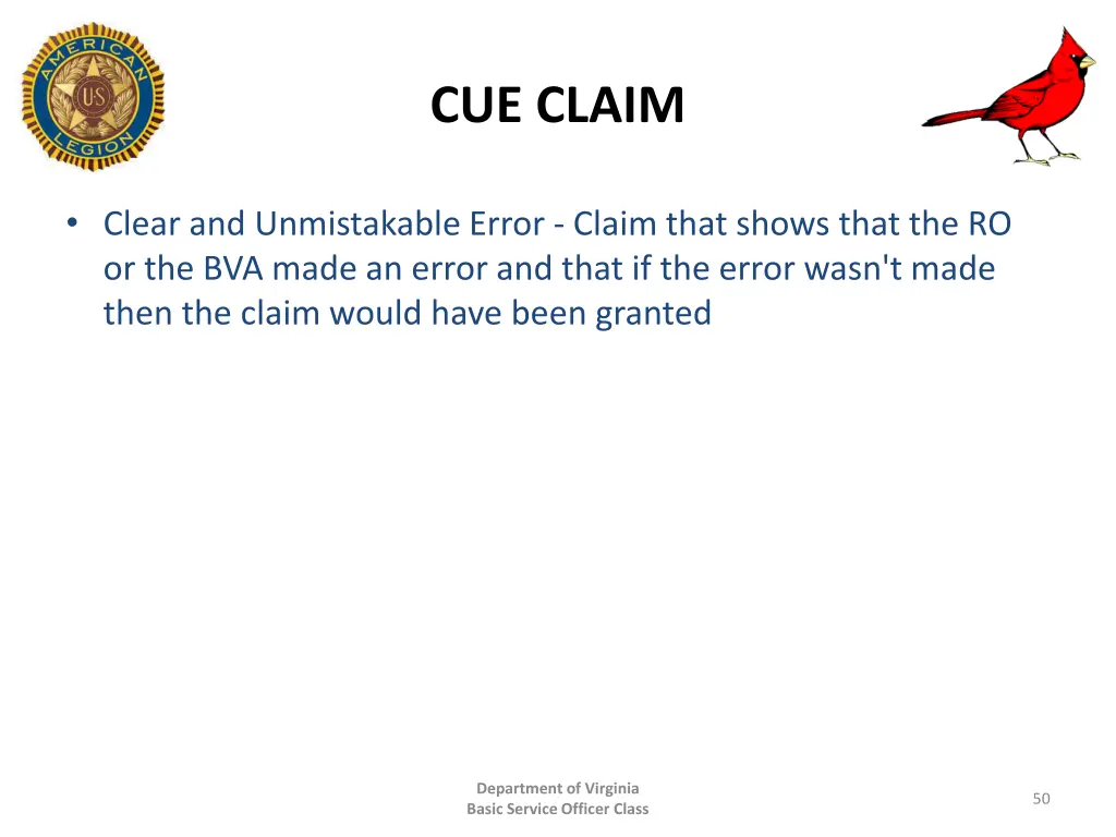 cue claim