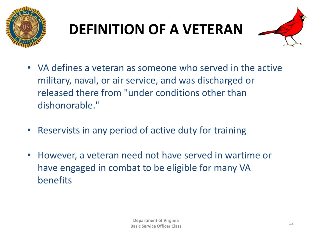 definition of a veteran