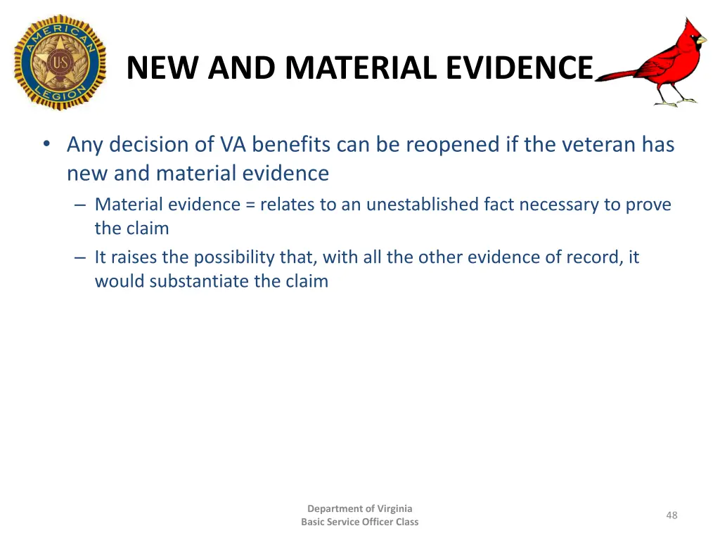 new and material evidence