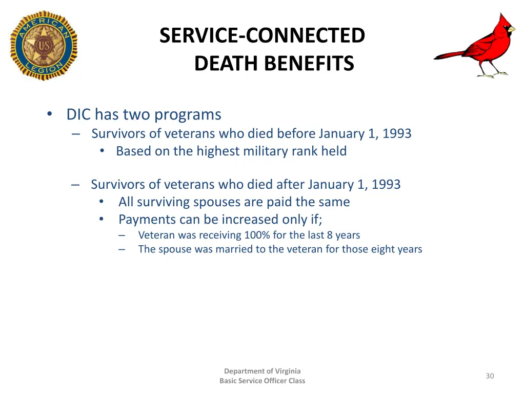 service connected death benefits 1