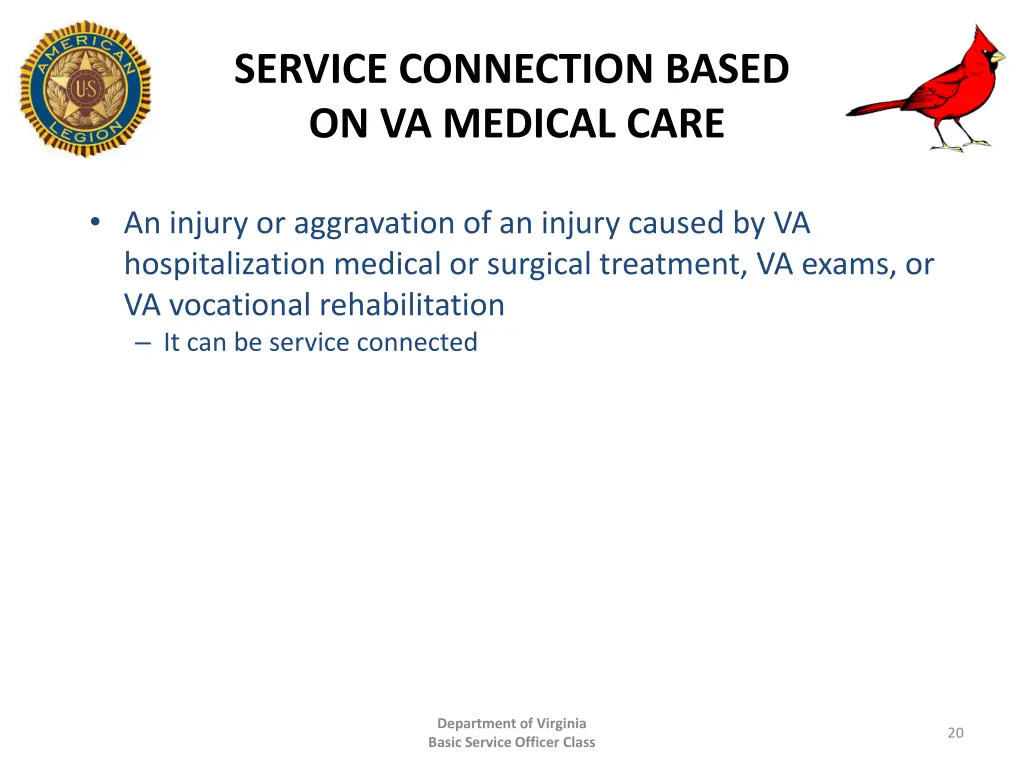 service connection based on va medical care