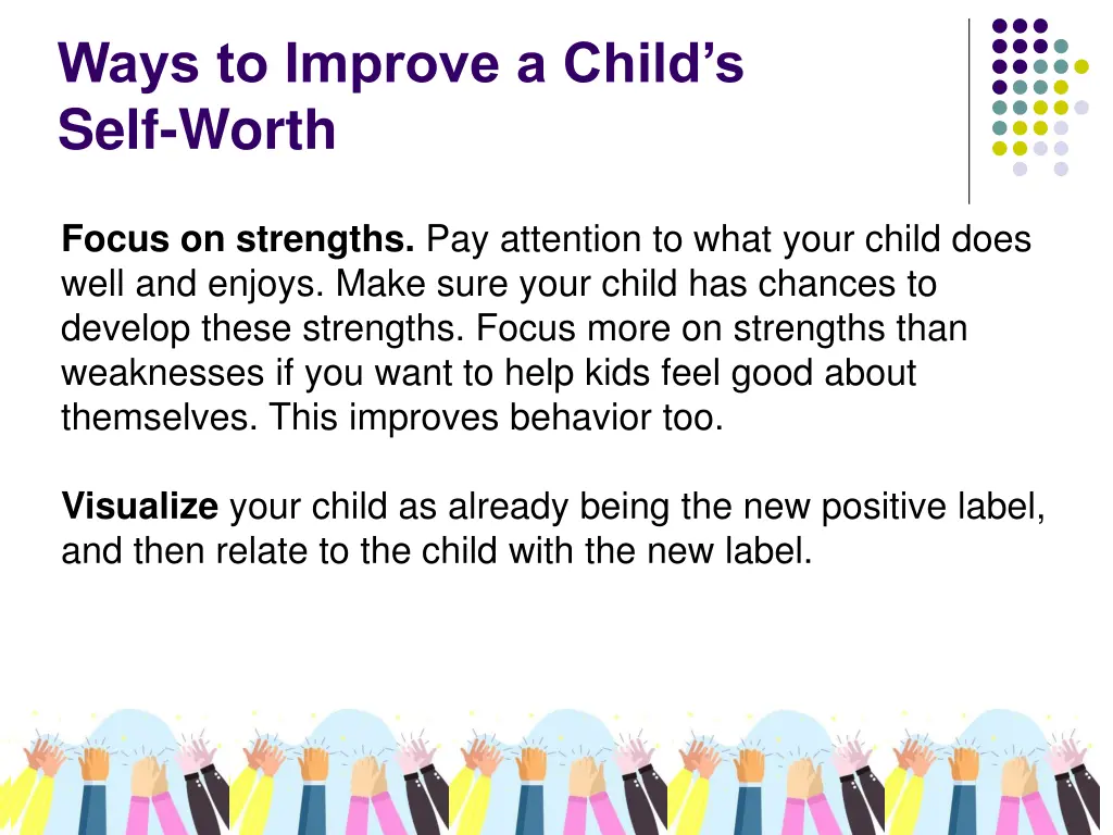 ways to improve a child s self worth 10