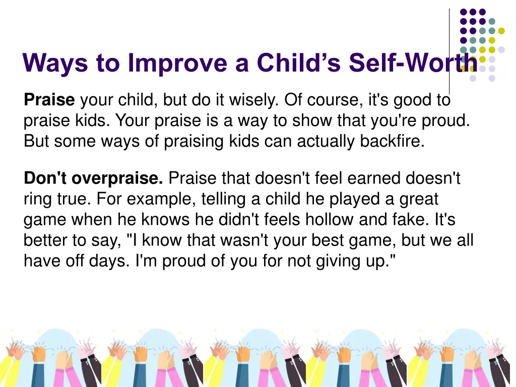 ways to improve a child s self worth 4